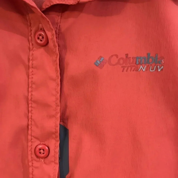 [M]Columbia Titanium Omni-Shade Orange Outdoor/Hiking Button Down Shirt - Picture 3 of 12